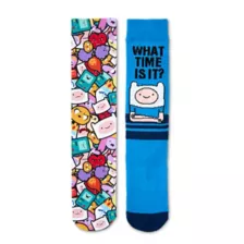 Finn the Human Crew Socks 2 Pair - Adventure Time at Spencer's
