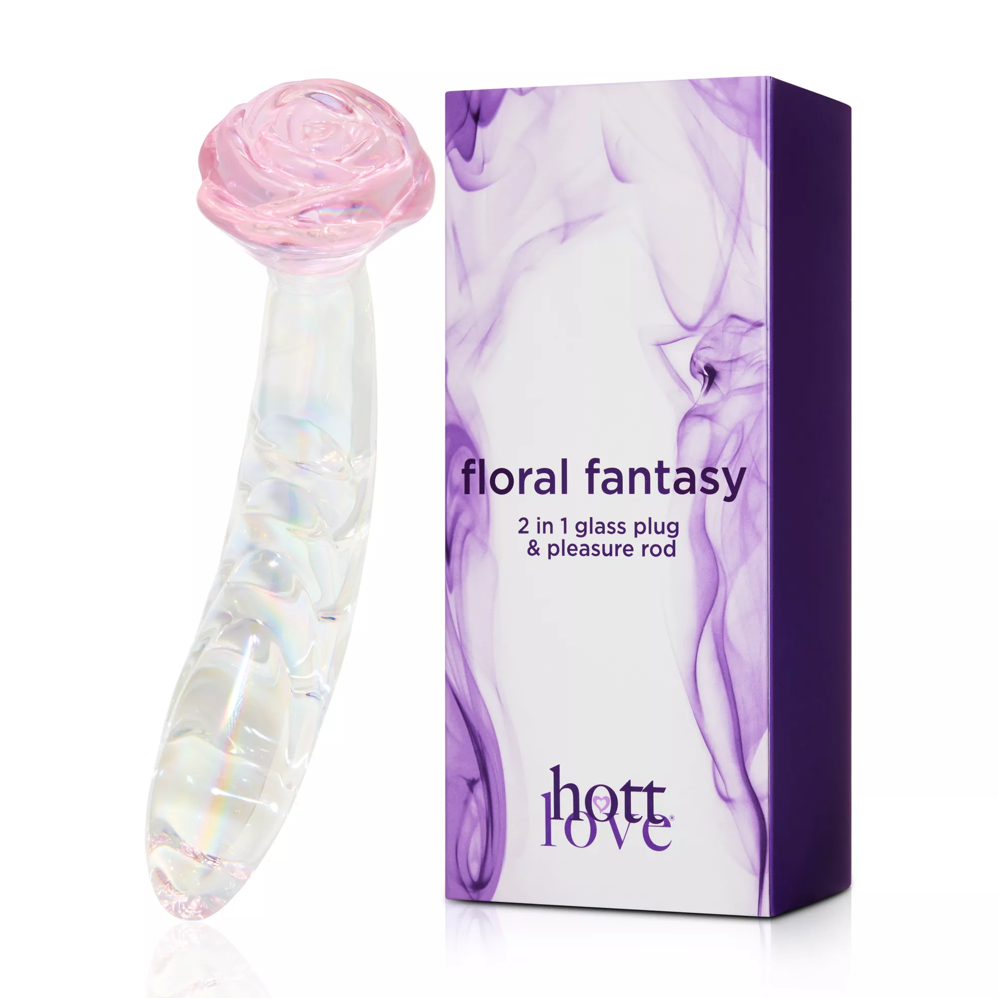 Hott Love Floral Fantasy Glass Butt Plug at Spencer's