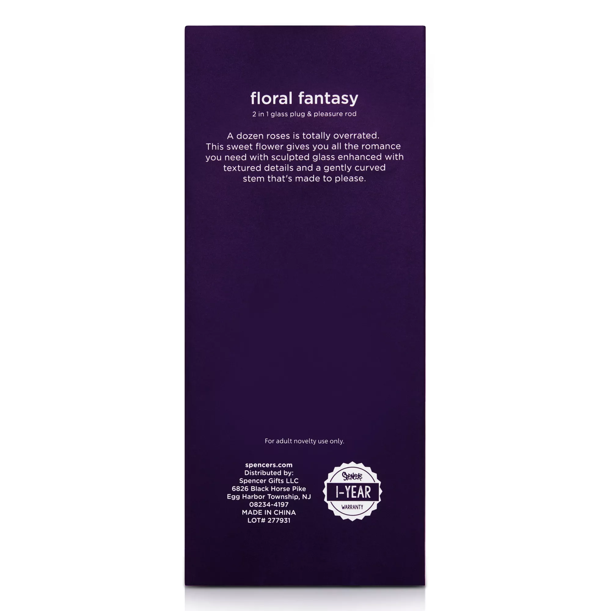 Hott Love Floral Fantasy Glass Butt Plug at Spencer's