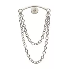 Threadless Helix Double Chain Earring - 18 Gauge at Spencer's