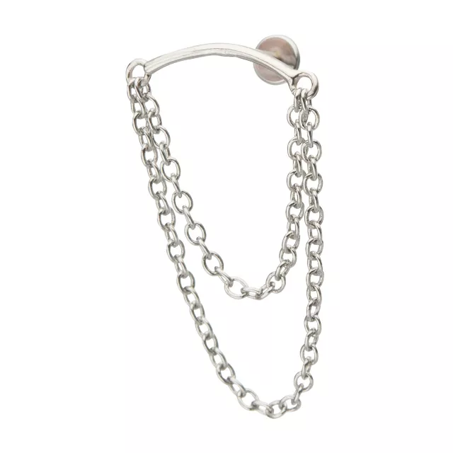 Threadless Helix Double Chain Earring - 18 Gauge at Spencer's