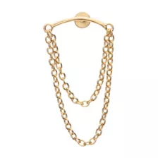 Goldtone Chain Dangle Cartilage Earring - 18 Gauge at Spencer's