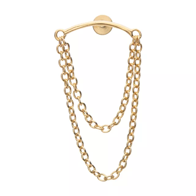 Goldtone Chain Dangle Cartilage Earring - 18 Gauge at Spencer's