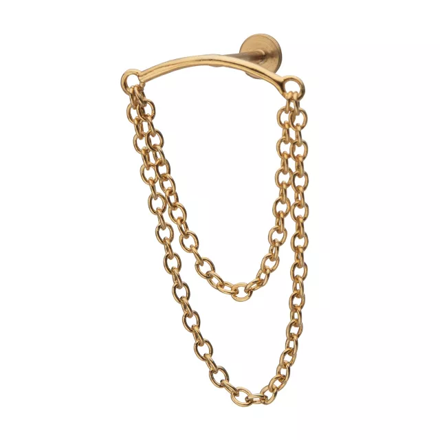 Goldtone Chain Dangle Cartilage Earring - 18 Gauge at Spencer's