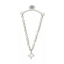 CZ Helix Dangle Chain Earring - 18 Gauge at Spencer's