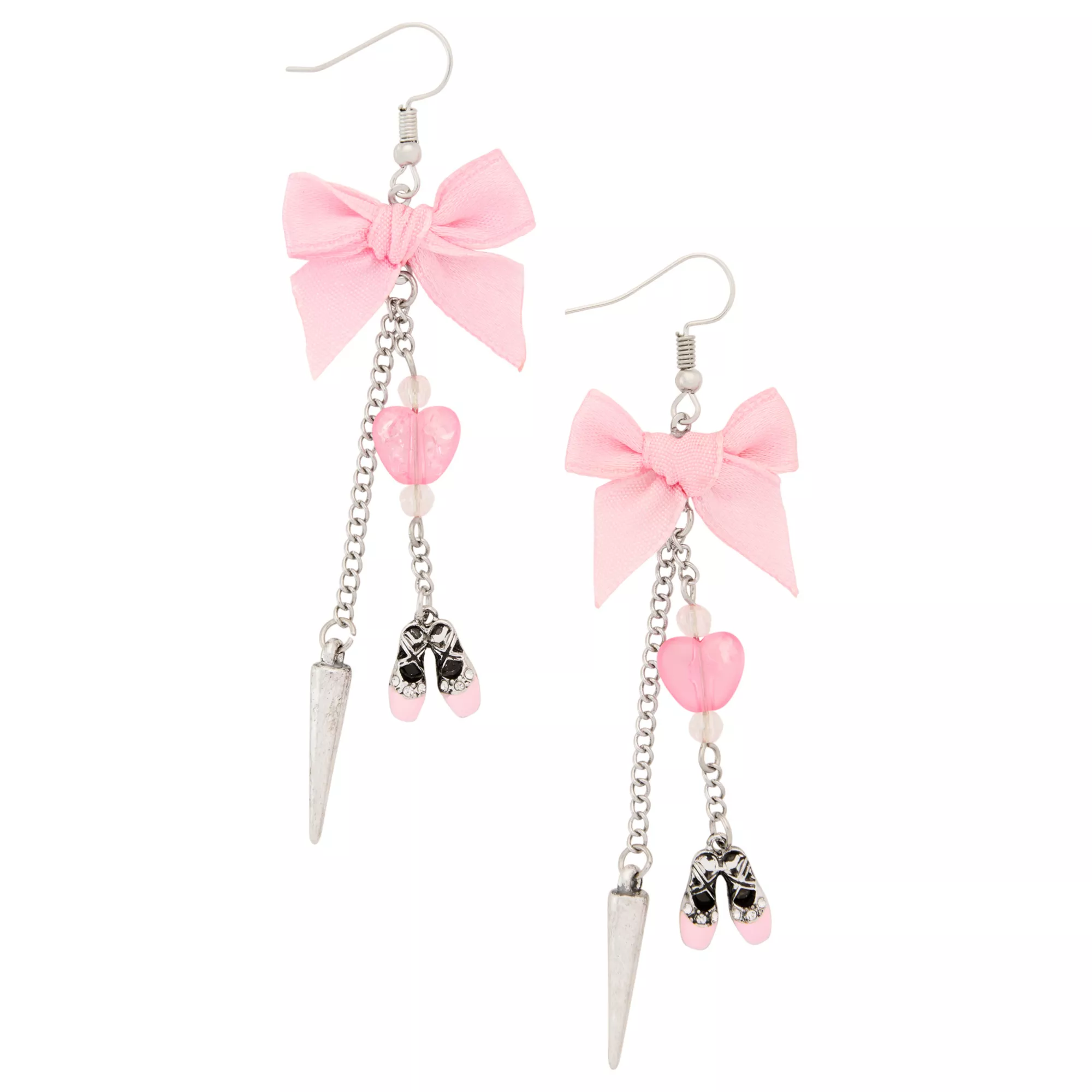 Spiked Ballet Slipper Dangle Earrings at Spencer's