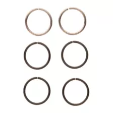 Multi-Pack Silvertone Seamless Hoop Rings 6 Pack - 20 Gauge at Spencer's