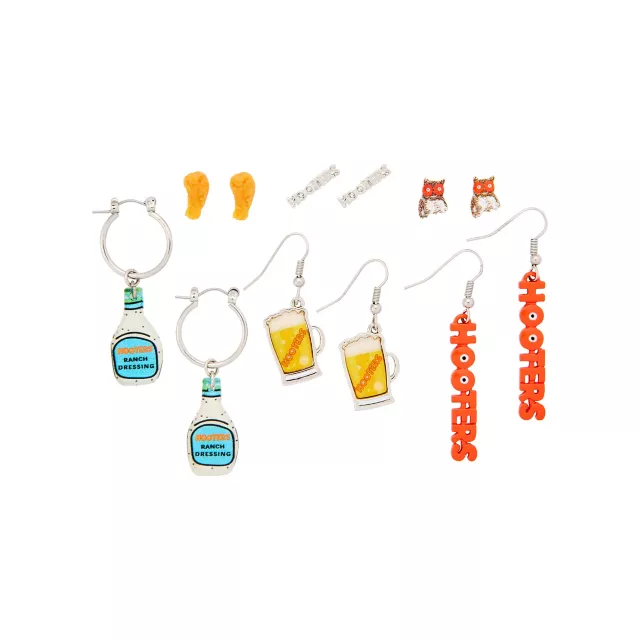 Multi-Pack Hooters Icons Assorted Earrings - 6 Pair at Spencer's