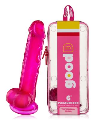 Watermelon Sugar Suction Cup Dildo with Balls 6 Inch  good D - Spencer's