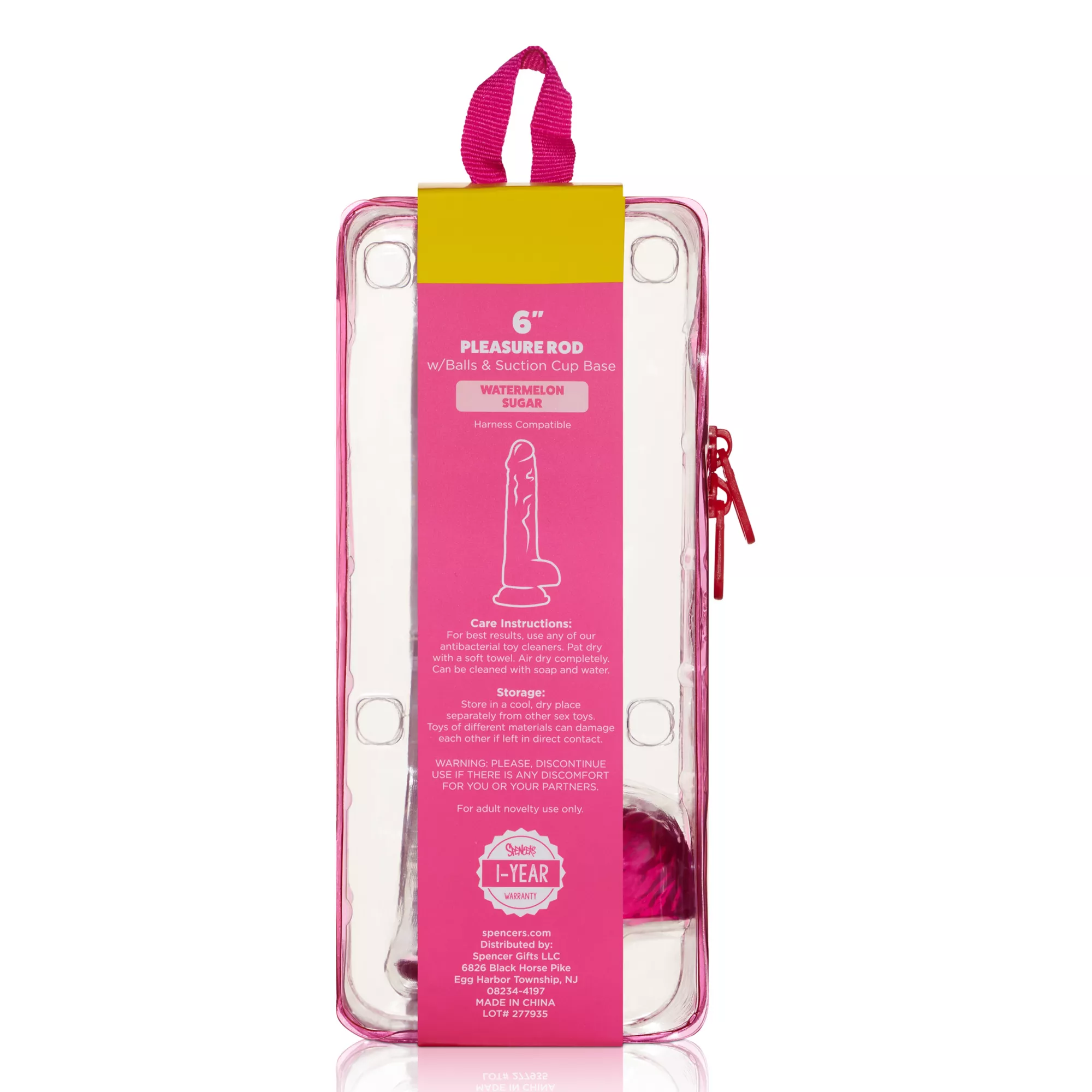 Watermelon Sugar Suction Cup Dildo with Balls 6 Inch – good D at Spencer's