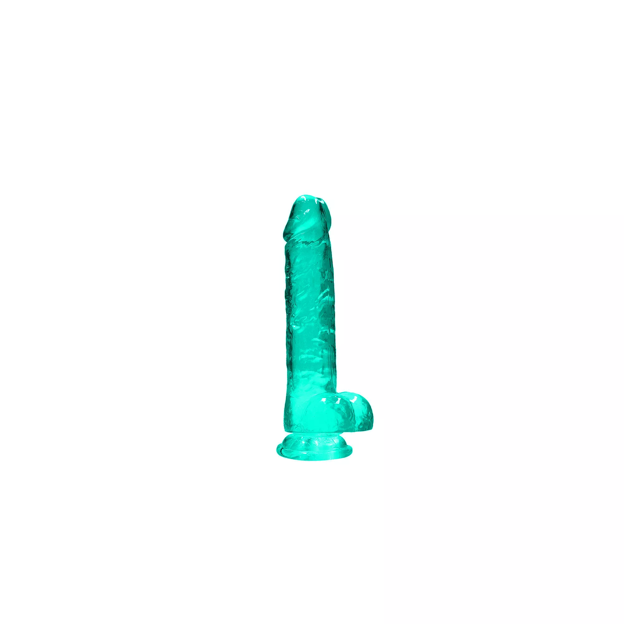 Crystal Clear Dildo Turquoise - RealRock at Spencer's