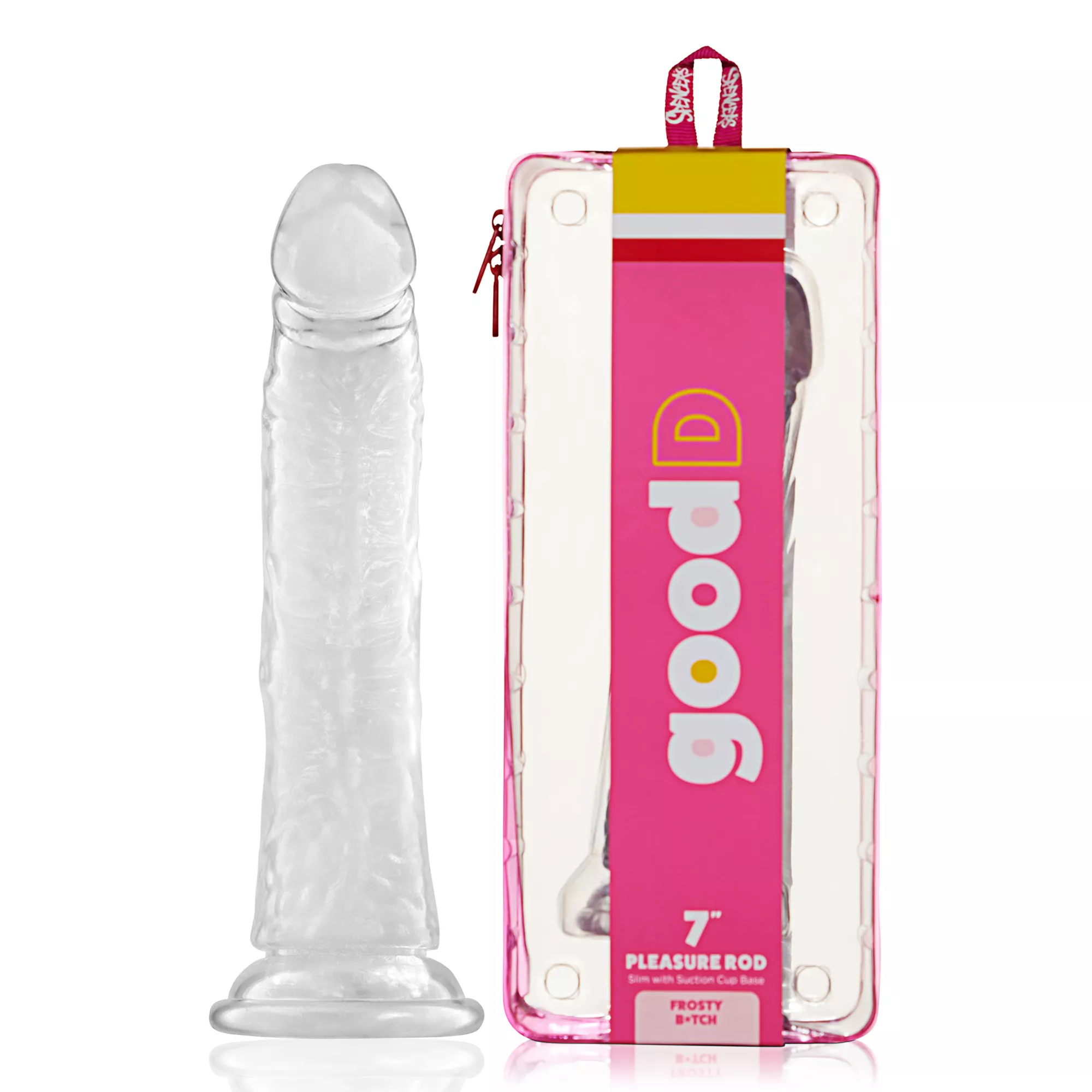 Frosty Bitch Clear Suction Cup Dildo 7 Inch – good D