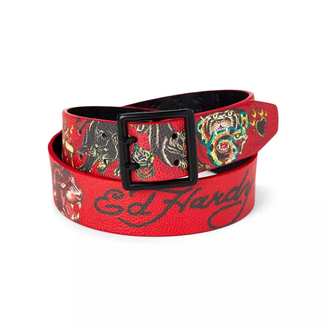 Ed Hardy Red Panther Belt at Spencer's