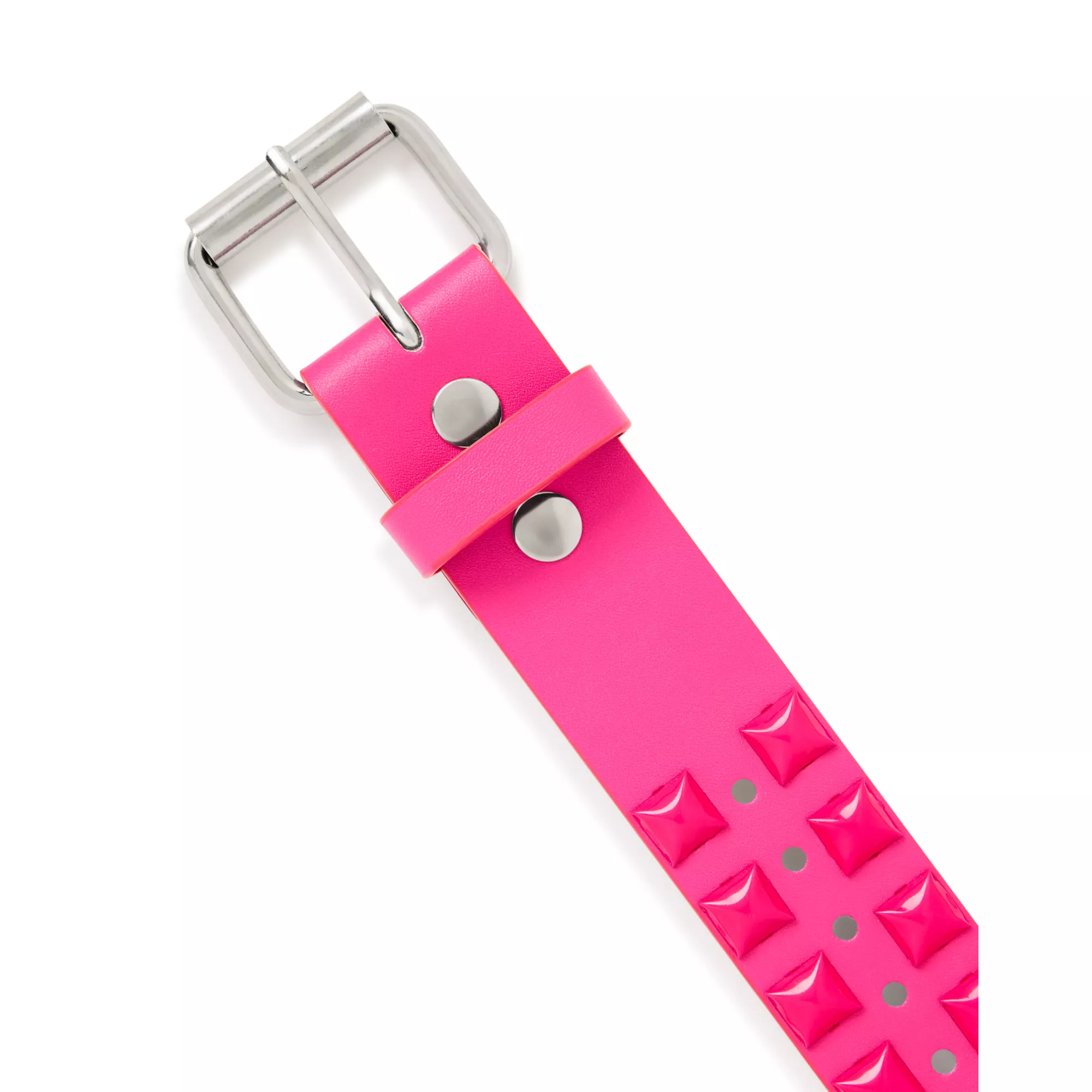 Neon Pink Studded Belt at Spencer's