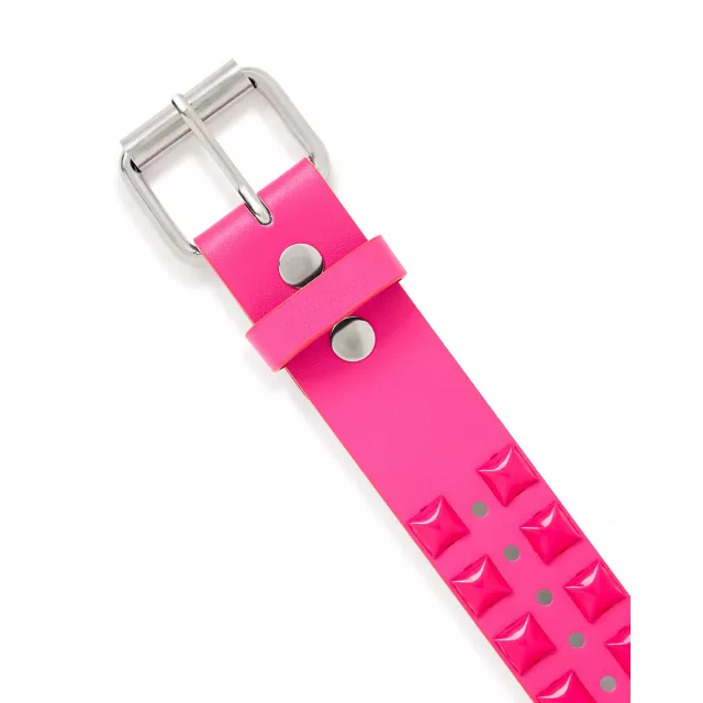 Neon Pink Studded Belt at Spencer's