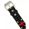Black and Red Gothic Cross Stud Belt at Spencer's