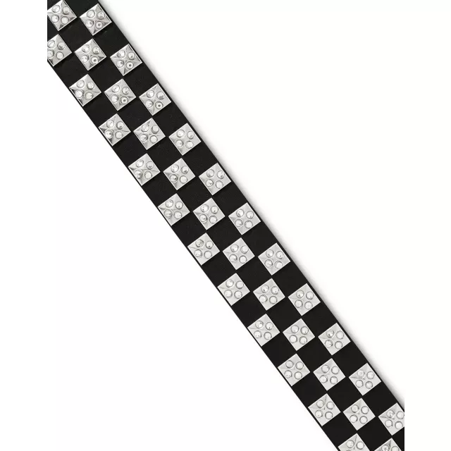 Black and Silver Rhinestone Studded Belt