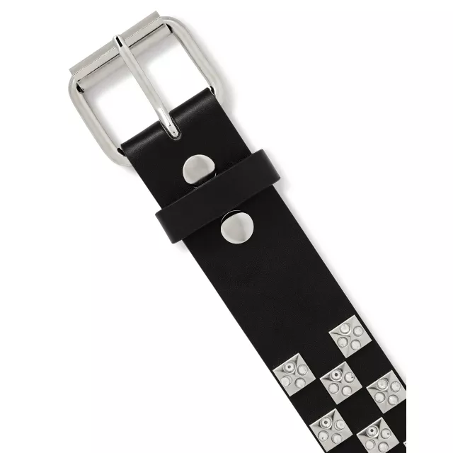 Black and Silver Rhinestone Studded Belt