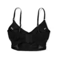 Black Pleather Zipper Bralette at Spencer's