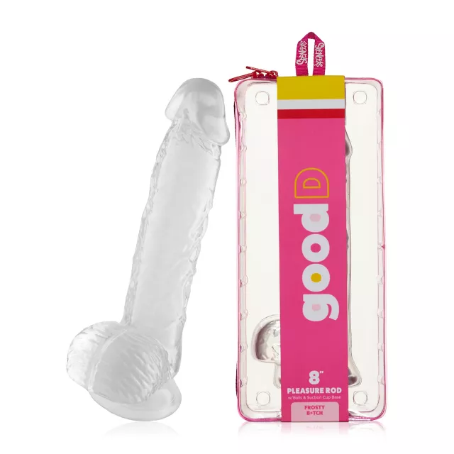 Frosty Bitch Clear Suction Cup Dildo with Balls 8 Inch – good D at Spencer's