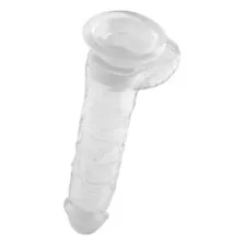 Frosty Bitch Clear Suction Cup Dildo with Balls 8 Inch – good D at Spencer's