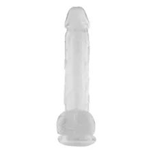Frosty Bitch Clear Suction Cup Dildo with Balls 8 Inch – good D at Spencer's