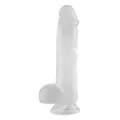 Frosty Bitch Clear Suction Cup Dildo with Balls 8 Inch – good D at Spencer's