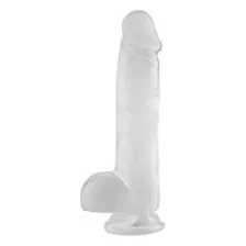 Frosty Bitch Clear Suction Cup Dildo with Balls 8 Inch – good D at Spencer's