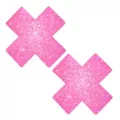 Pink Glitter X Nipple Pasties at Spencer's