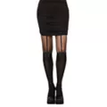 Black Sheer Bow Stockings at Spencer's