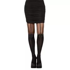 Black Sheer Bow Stockings at Spencer's