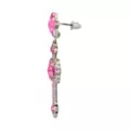 Silvertone and Pink Star Bling Cross Dangle Earrings at Spencer's