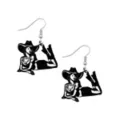 Laying Cow Girl Dangle Earrings at Spencer's