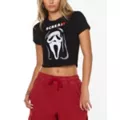 Black Ghost Face Rhinestone Baby T Shirt at Spencer's