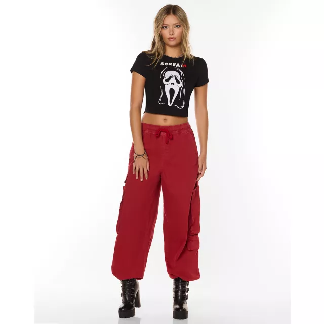 Black Ghost Face Rhinestone Baby T Shirt at Spencer's