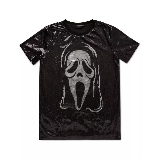 Ghost Face Sequin T Shirt Dress