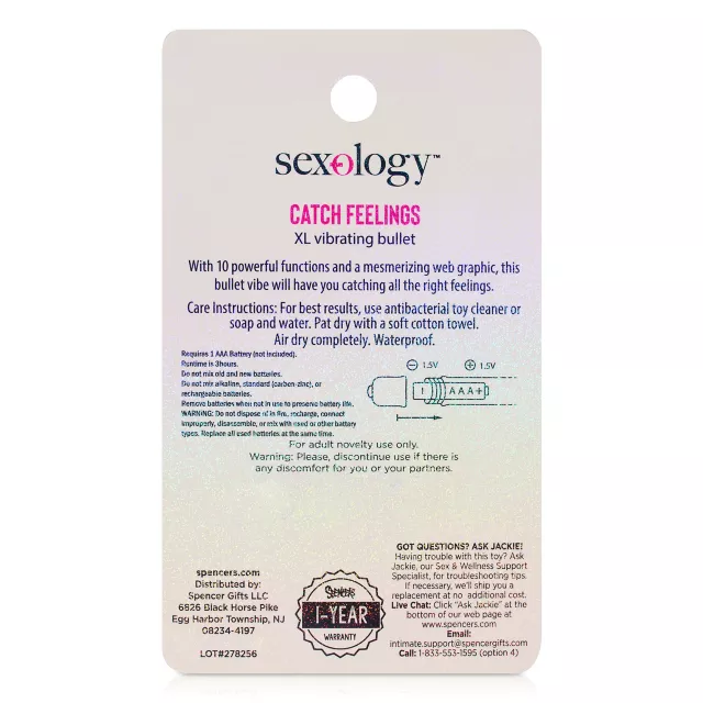 Catch Feelings Spider Web Bullet Vibrator at Spencer's