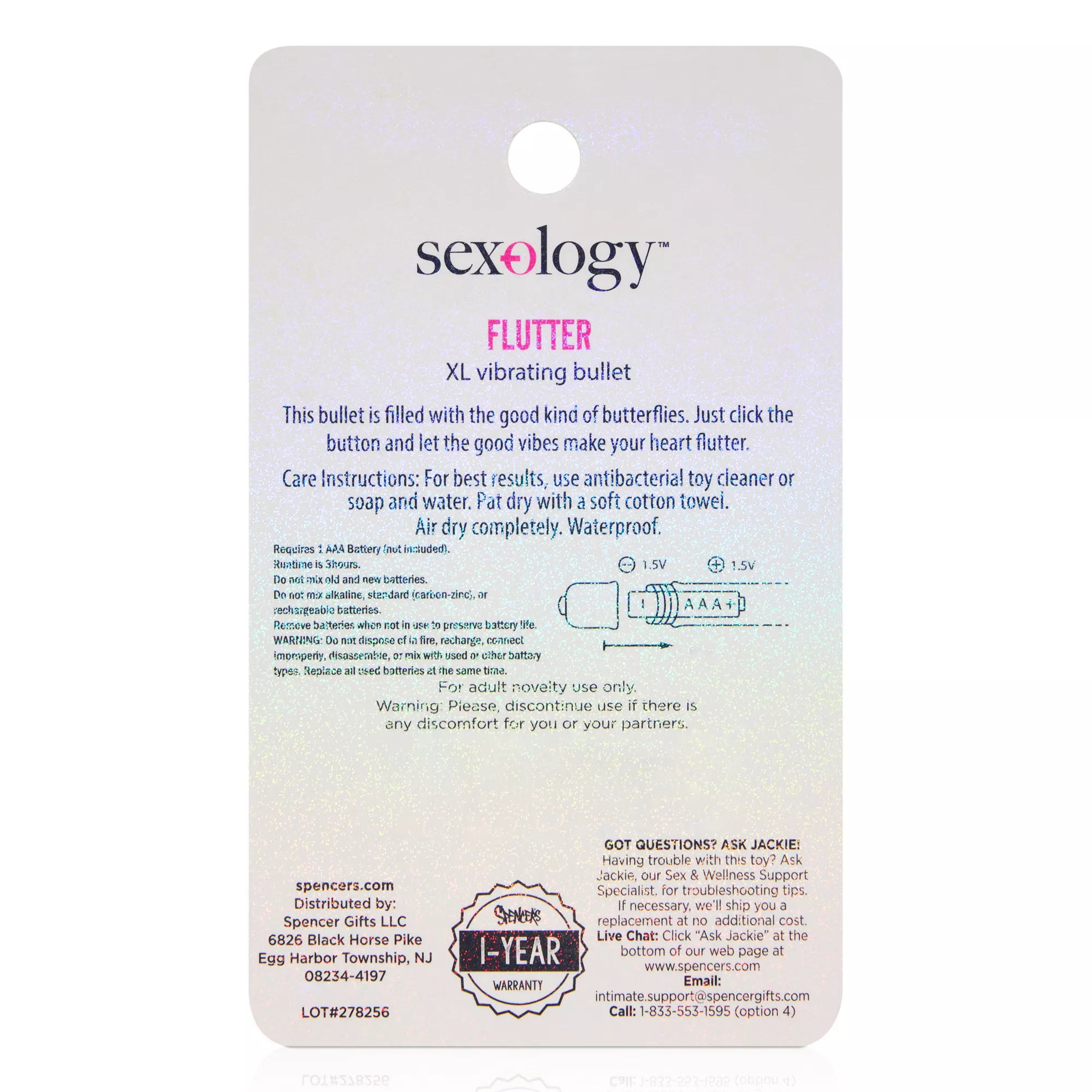 Flutter Bullet Vibrator - Sexology at Spencer's