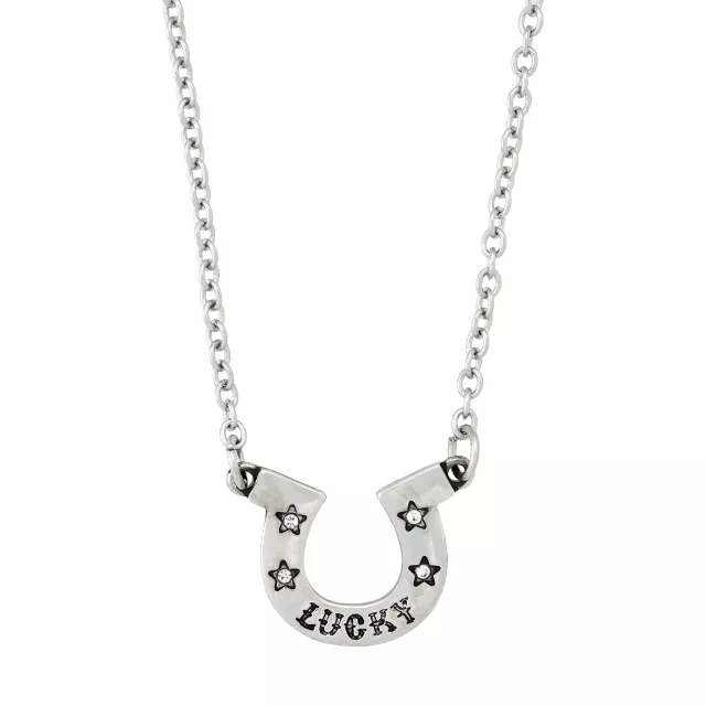 Lucky Horseshoe Necklace at Spencer's