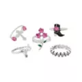 Multi-Pack Silver and Pink Western Rings - 5 Pack at Spencer's