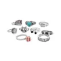 Multi-Pack CZ Playing Cards Assorted Rings - 9 Pack at Spencer's