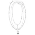 Multi-Pack Silver Cross Skull Necklace Set - 3 Pack at Spencer's