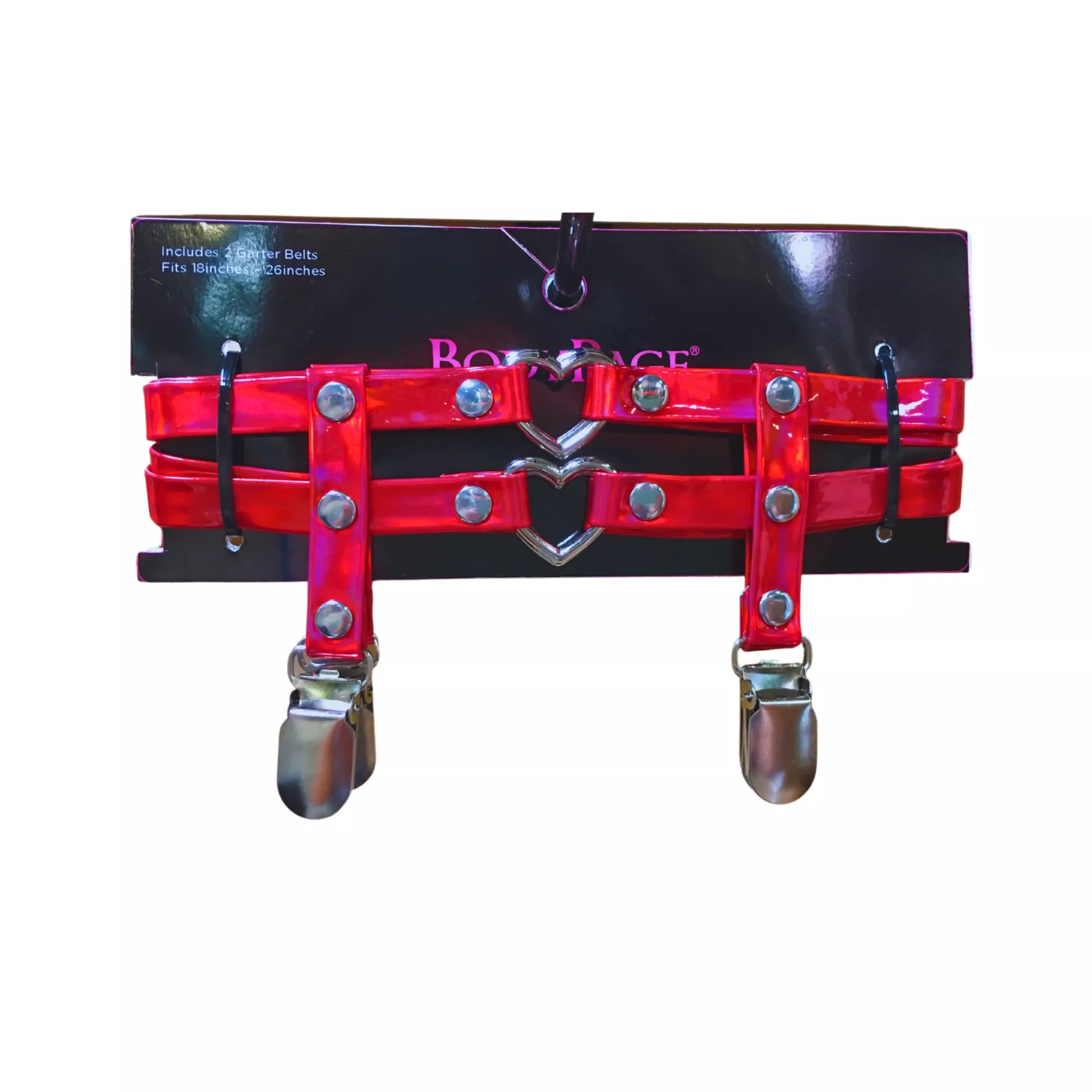Red Double Heart Garter Belts at Spencer's