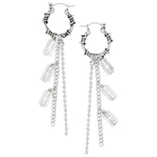 Barbed Wire Razor Blade Dangle Earrings at Spencer's