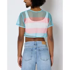 Transgender Pride Mesh Crop Top at Spencer's