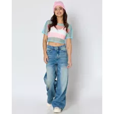 Transgender Pride Mesh Crop Top at Spencer's
