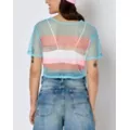Transgender Pride Mesh Crop Top at Spencer's