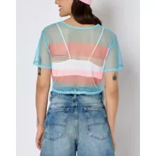 Transgender Pride Mesh Crop Top at Spencer's