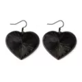 Pink Zebra Print Heart Dangle Earrings at Spencer's