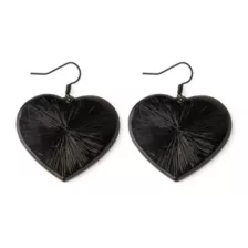 Pink Zebra Print Heart Dangle Earrings at Spencer's